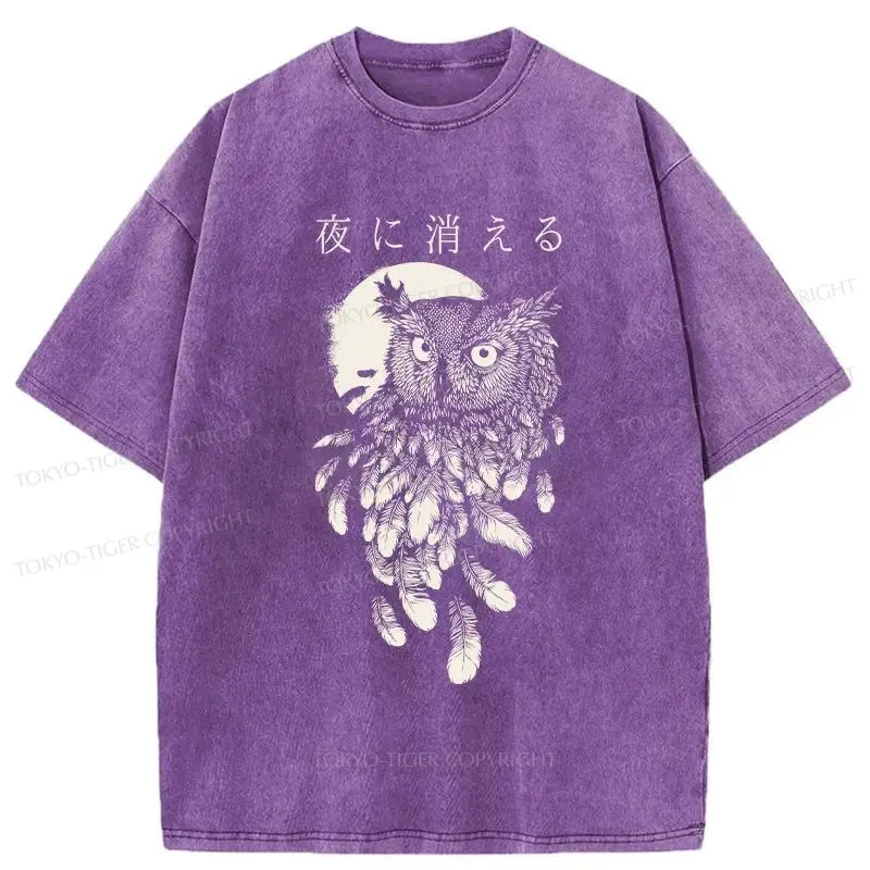 Tokyo-Tiger Disappear At Night Owl Washed T-Shirt