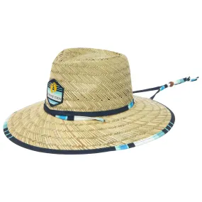 Tubular- Lifeguard Hat with Navy Striped Under Brim Print by Hang Ten