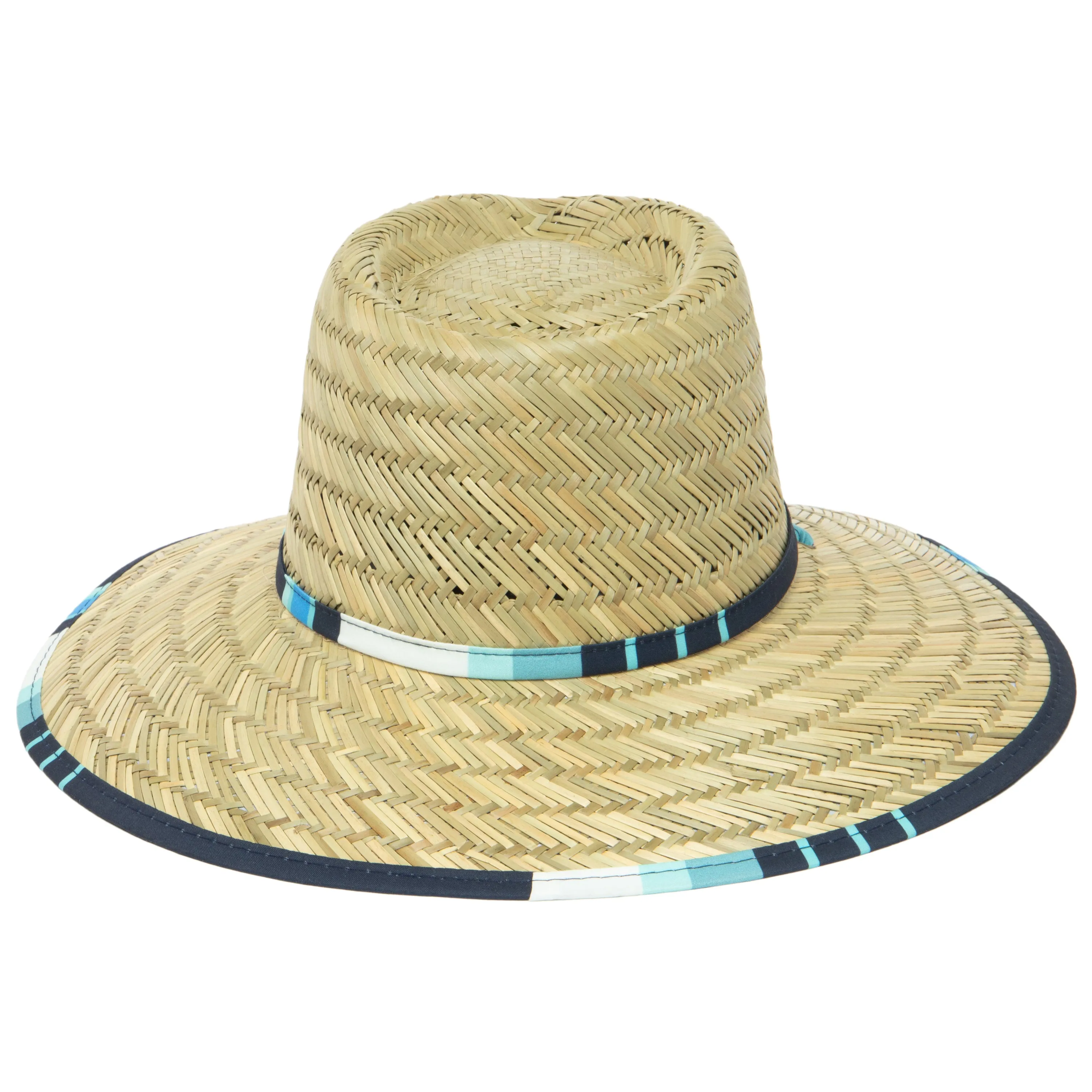 Tubular- Lifeguard Hat with Navy Striped Under Brim Print by Hang Ten