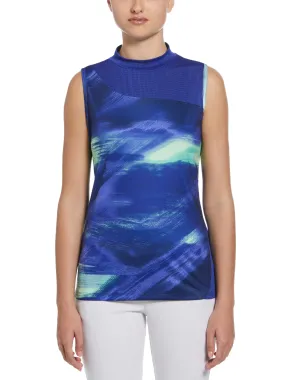 Women's Brushed Abstract Print Golf Shirt