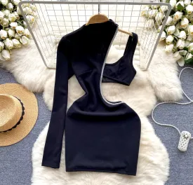 “Yala” One Sleeve Bodycon Dress